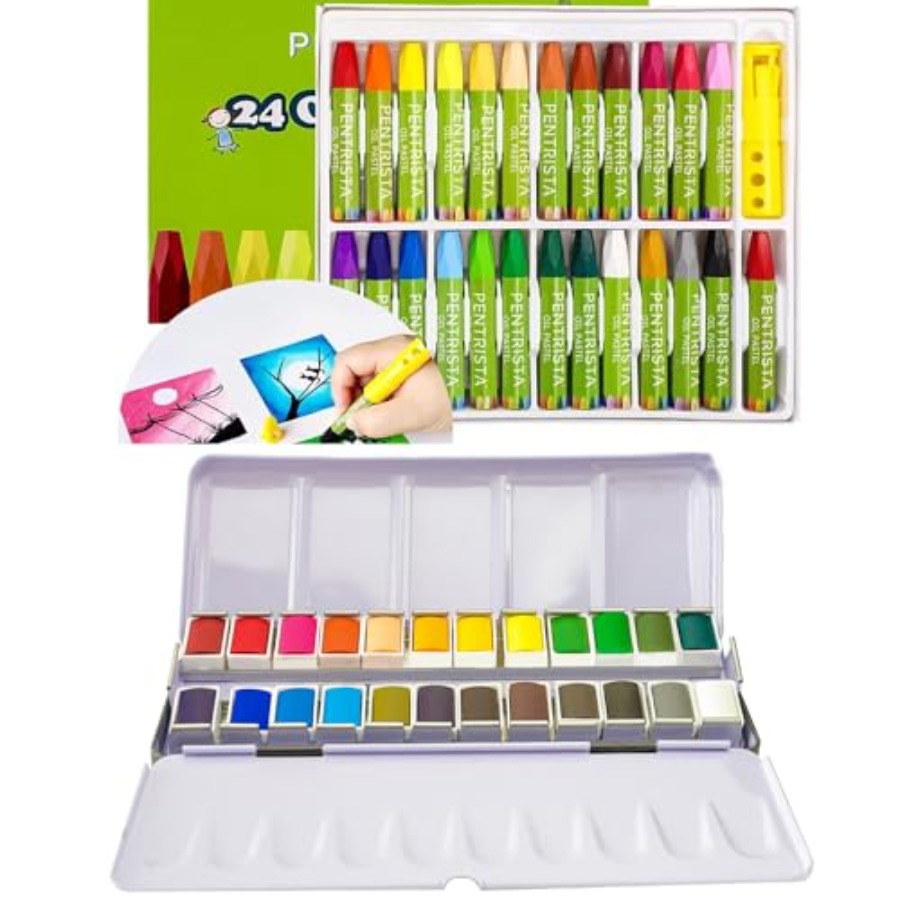 Oil Pastels, Watercolor Paint  - Watercolor Brush Pen recensie en prijs