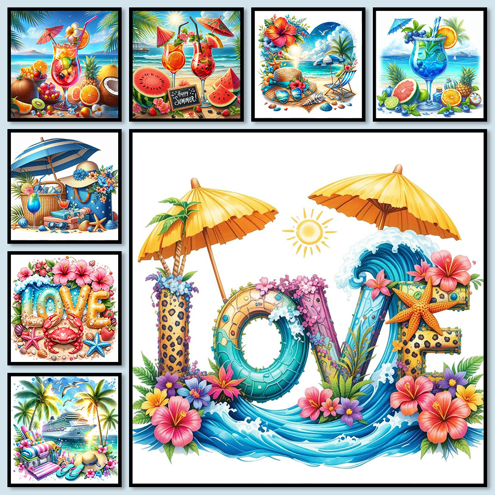 Summer Beach Full DIY 5D Round - Art Craft Gift Ideas recensie en prijs