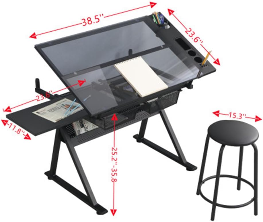 Table w/Stool, Height Adjustab - Art & Craft Kortingscode recensie en prijs