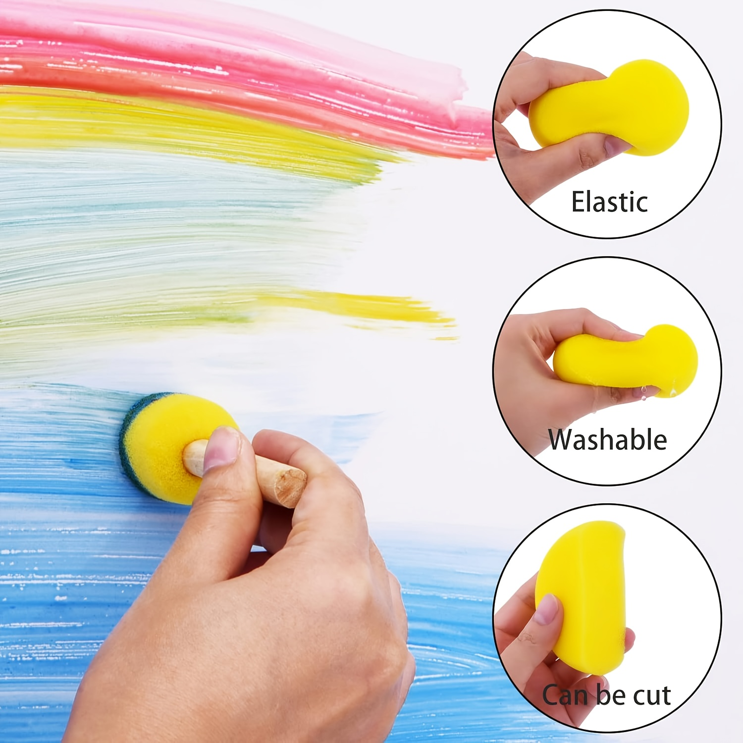 28 Pieces Round Sponge Brush,  - Watercolor Brush Pen recensie en prijs