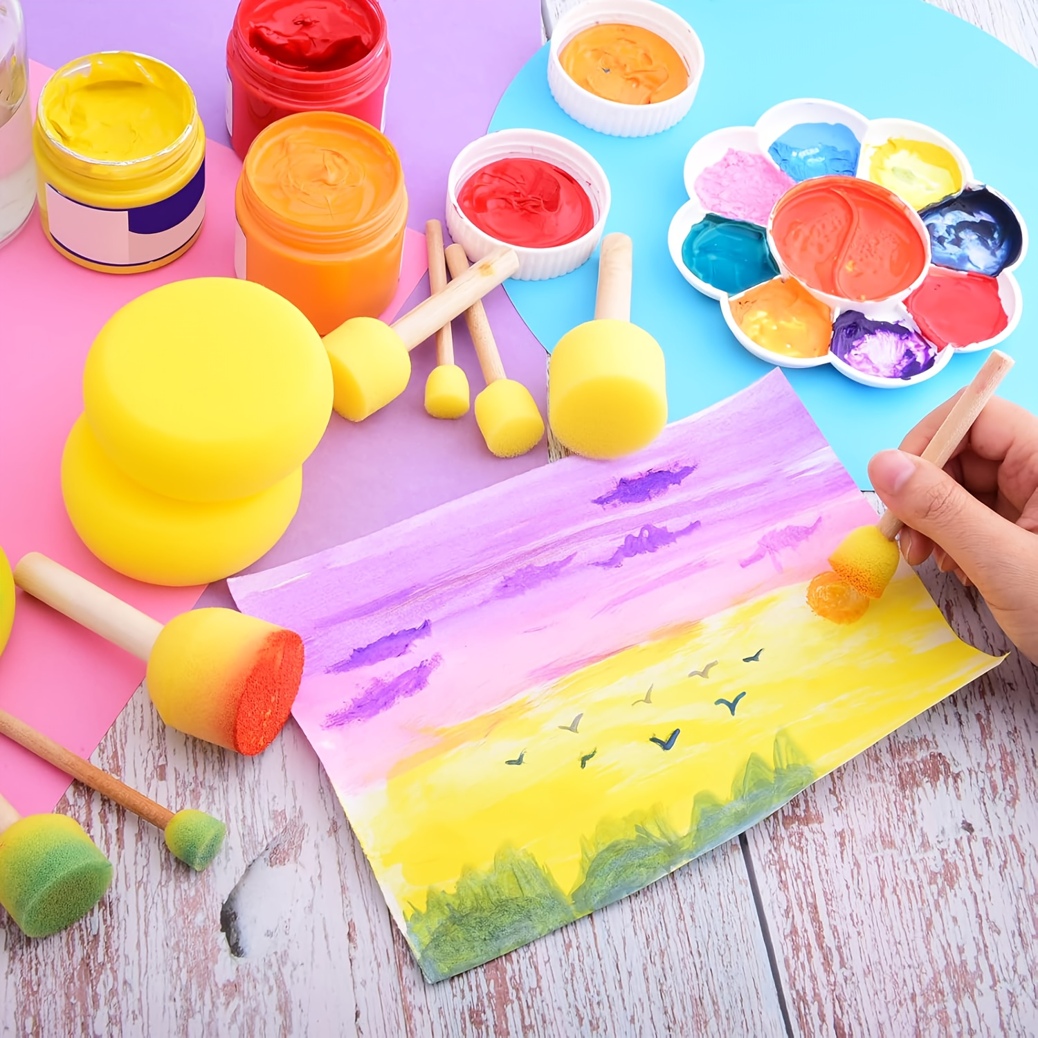 28 Pieces Round Sponge Brush,  - Watercolor Brush Pen recensie en prijs