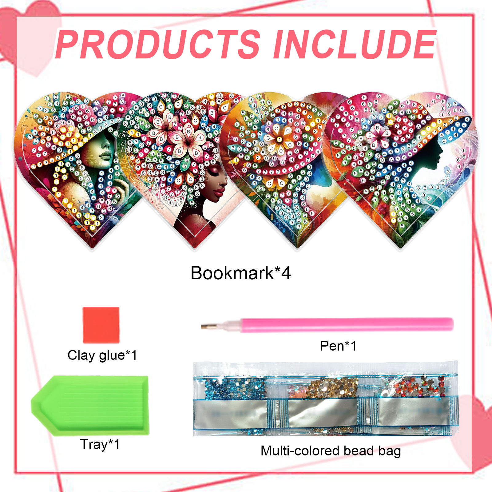 4PCS Diamond Painting Heart Sh - Art Craft Kits recensie en prijs