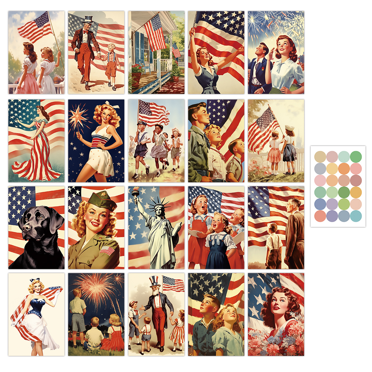 20pcs Vintage America Annivers - Art And Craft Independence Day recensie en prijs