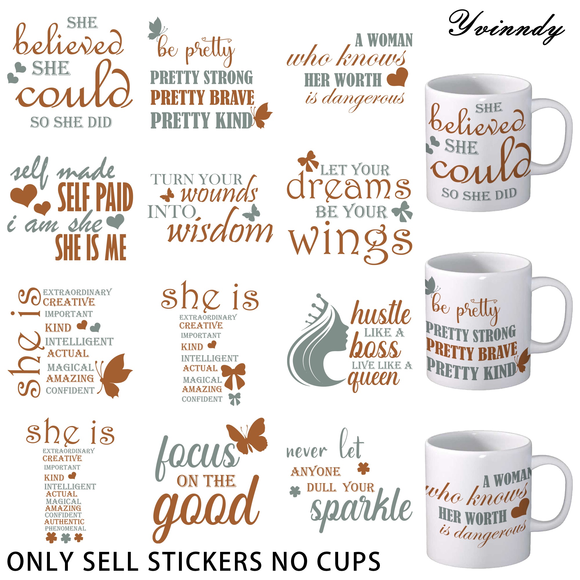 12 Pieces Of Woman Affirmative - Art Craft Quotes recensie en prijs