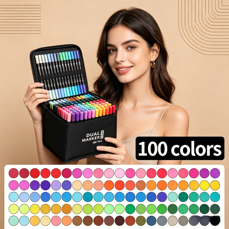 100 Colors Dual Tip Watercolor - Watercolor Brush Pen recensie en prijs